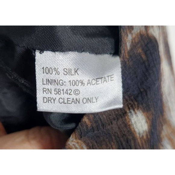 Muse Exclusively For Boston Proper Women's Sz. 2 Silk Leopard Print Maxi Dress - Picture 5 of 8